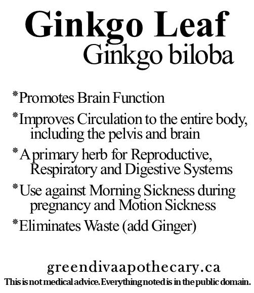 Organic Farmacopia: Ginkgo leaf