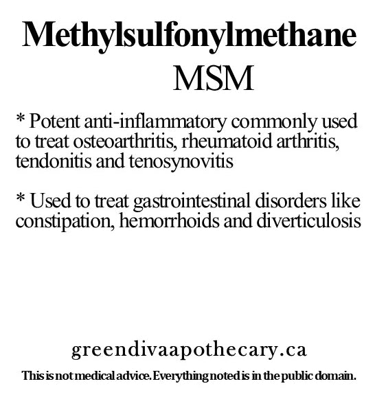 Organic Farmacopia: MSM