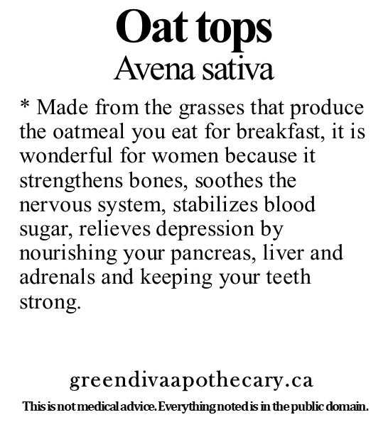 Organic Farmacopia: Oat tops