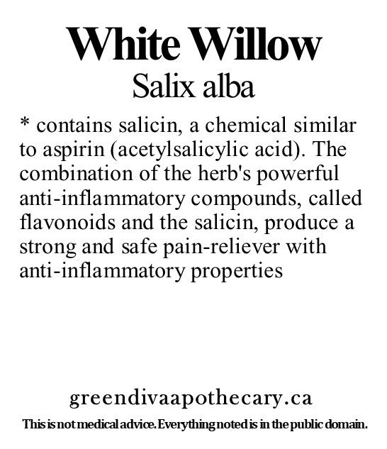 Organic Farmacopia: White willow