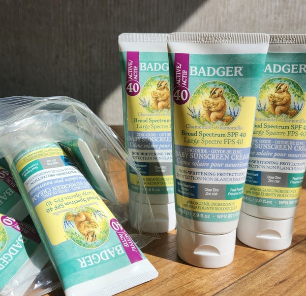 “Finally!” BACK IN STOCK: Badger Sunscreen, Chamomile, 40 SPF,  87ml