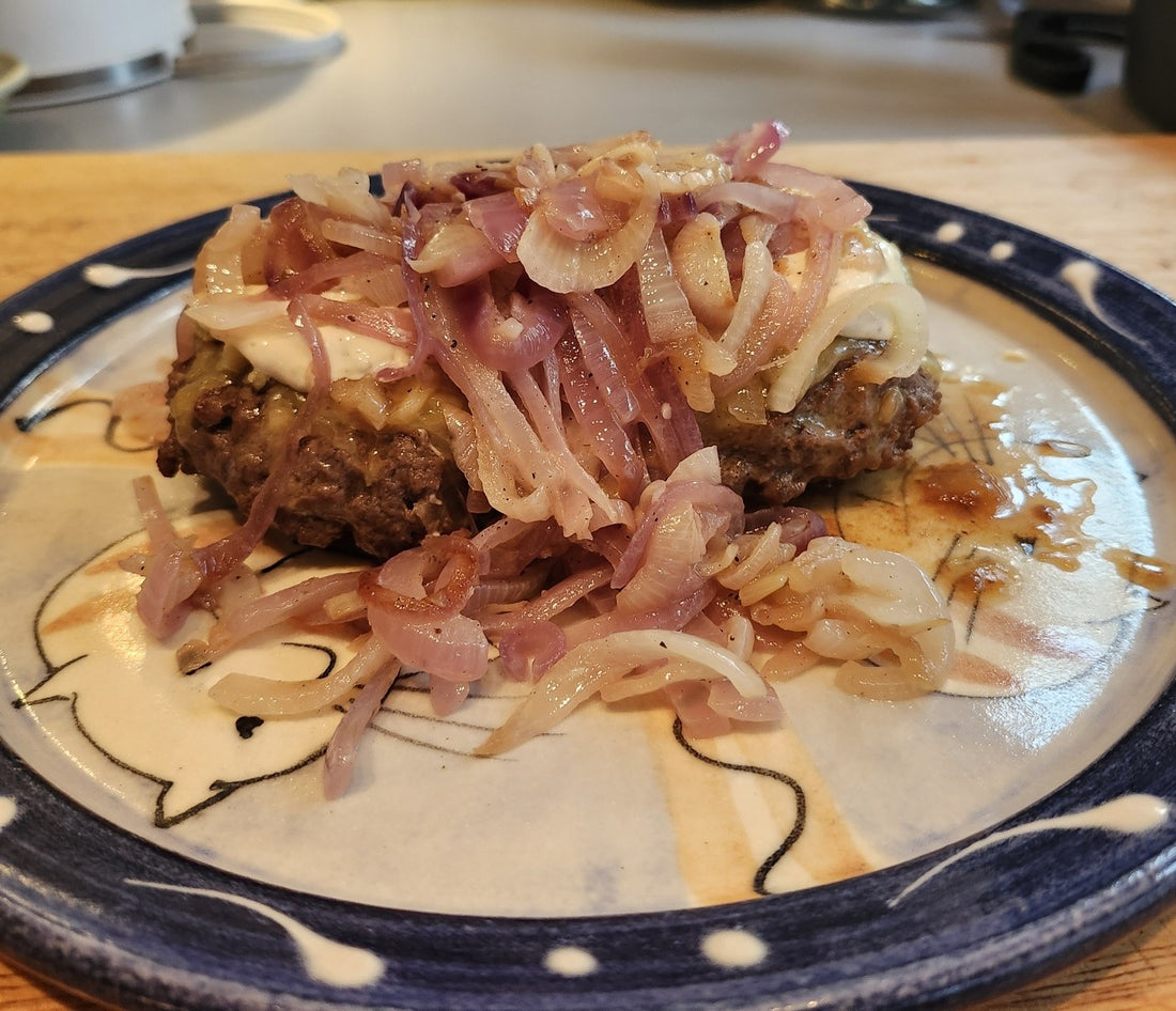 Budget Ketovore: Cheese Burger with Onions