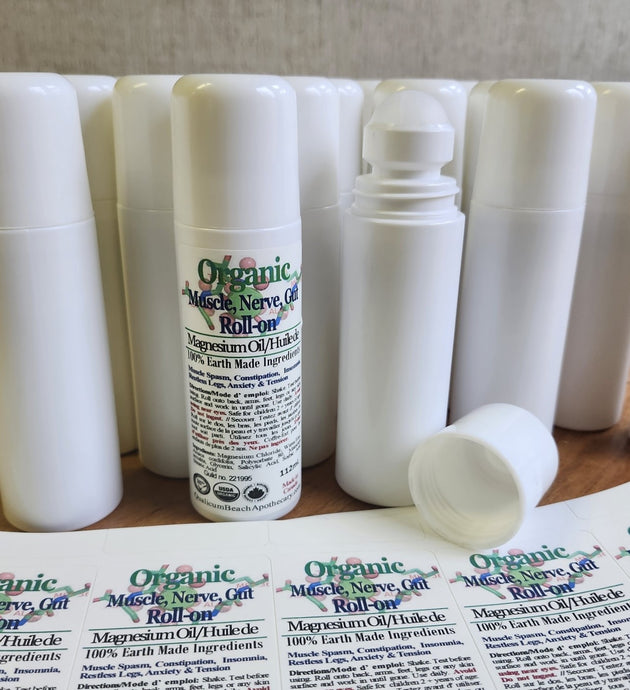 New Packaging: Our Super Popular Organic, Magnesium Oil Now in a Roll-on Bottle (112ml)