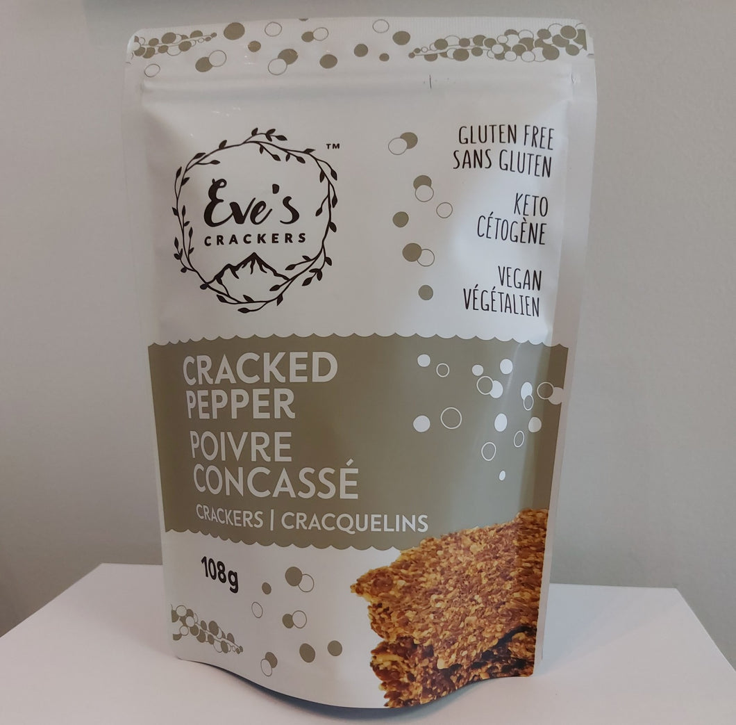 Ketopia Foods: Eve's Crackers Cracked Pepper (108g)