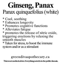 Load image into Gallery viewer, Organic Farmacopia: Ginseng-White Chinese (panax)
