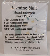 Load image into Gallery viewer, Organic Cosmetics/Perfumes: Jasmine Nuit (dark blue, roller-bottle) 4ml
