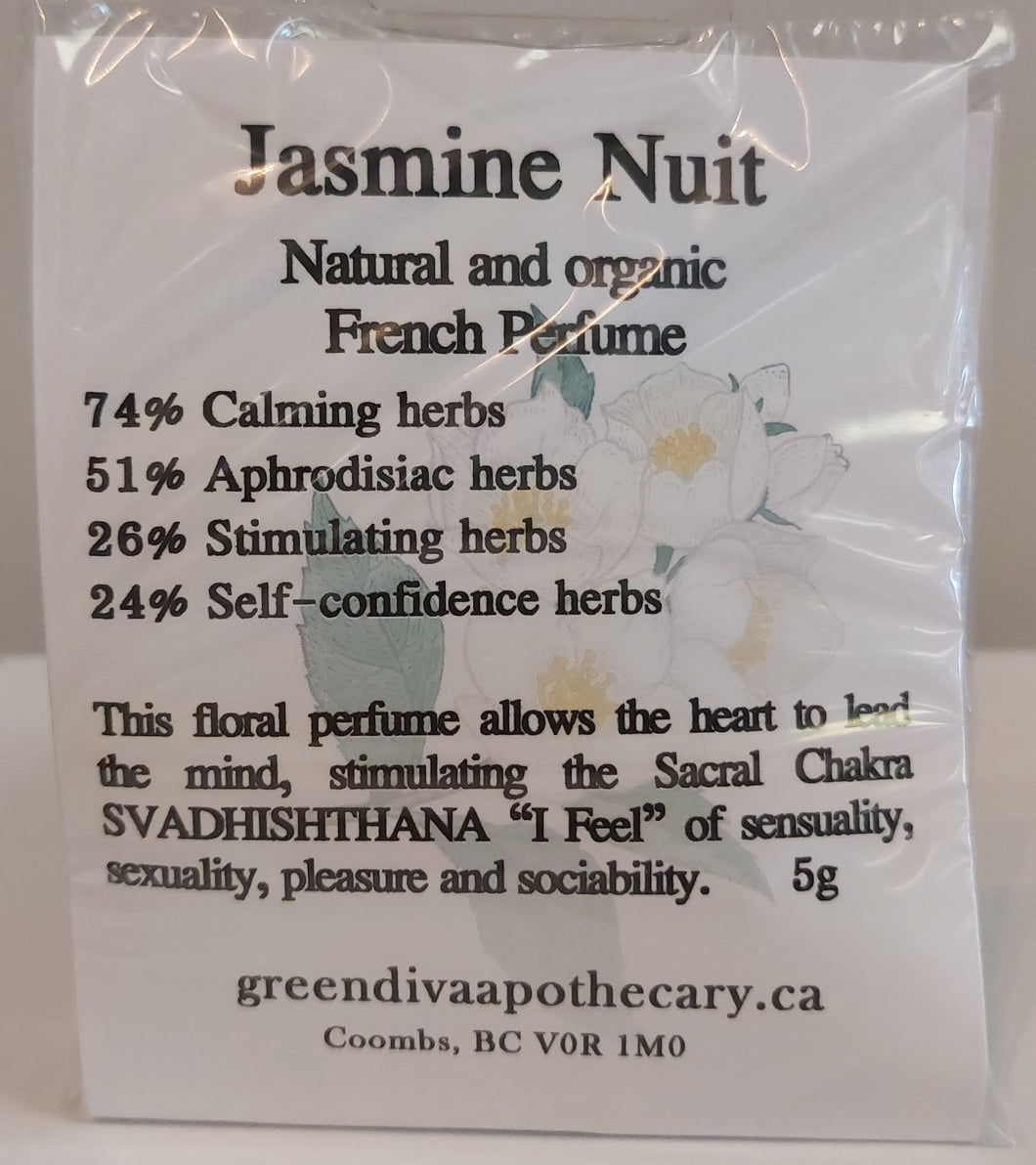 Organic Cosmetics/Perfumes: Jasmine Nuit (dark blue, roller-bottle) 4ml