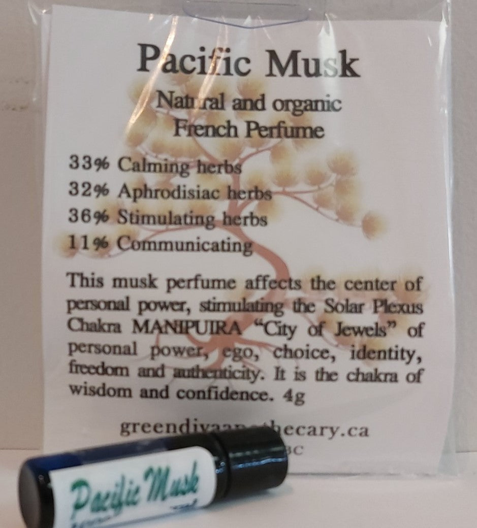 Organic Cosmetics/Perfumes: Pacific Musk (dark blue, roller-bottle) 4ml