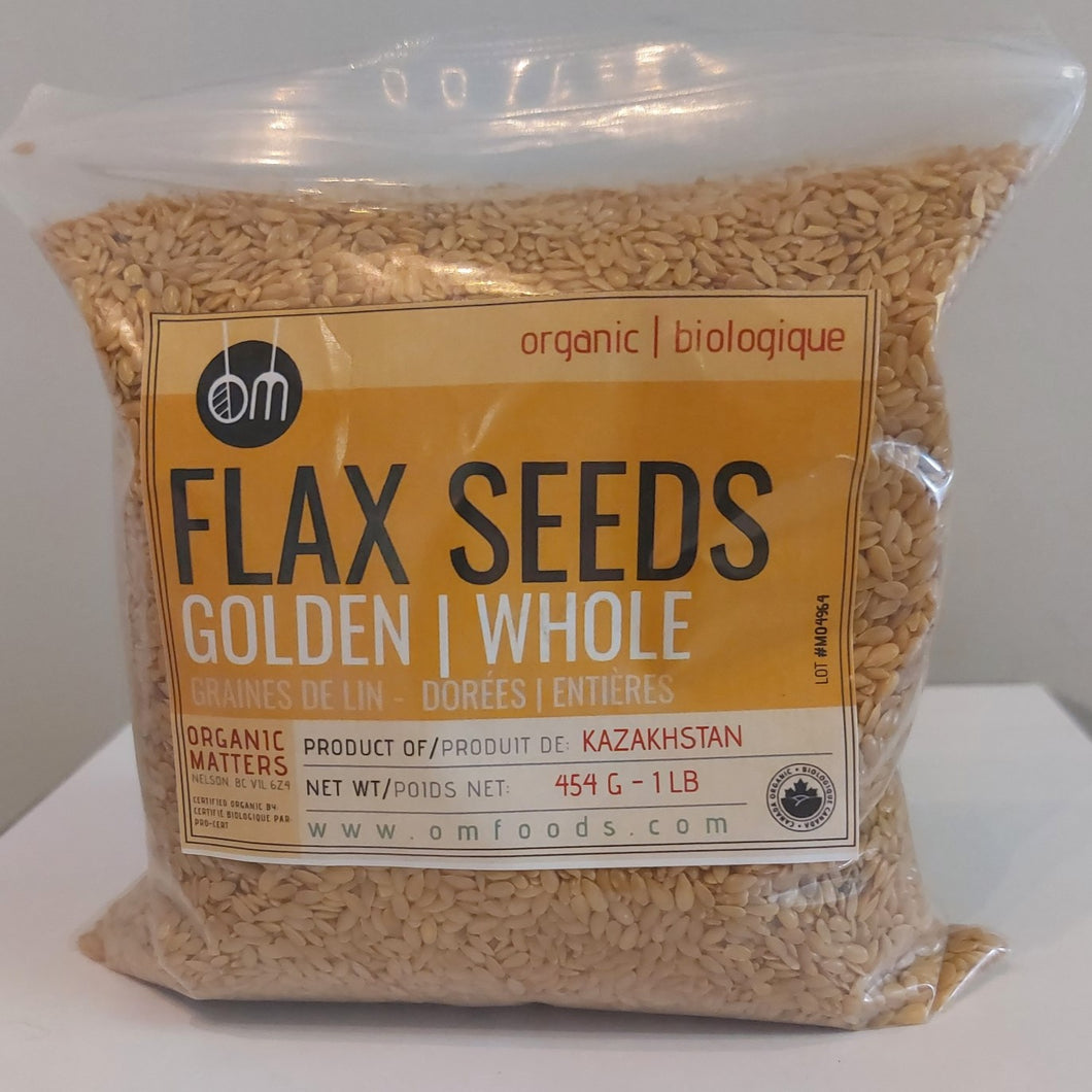Ketopia Foods: Organic OM Foods Golden Flax (lb)