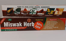 Load image into Gallery viewer, Organic Dental: (50% OFF) Miswak Herbal Toothpaste 6.5oz (large tube)
