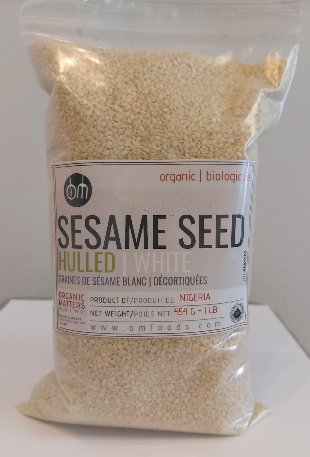 Ketopia Foods: Organic OM Foods White Sesame Seeds (lbl)